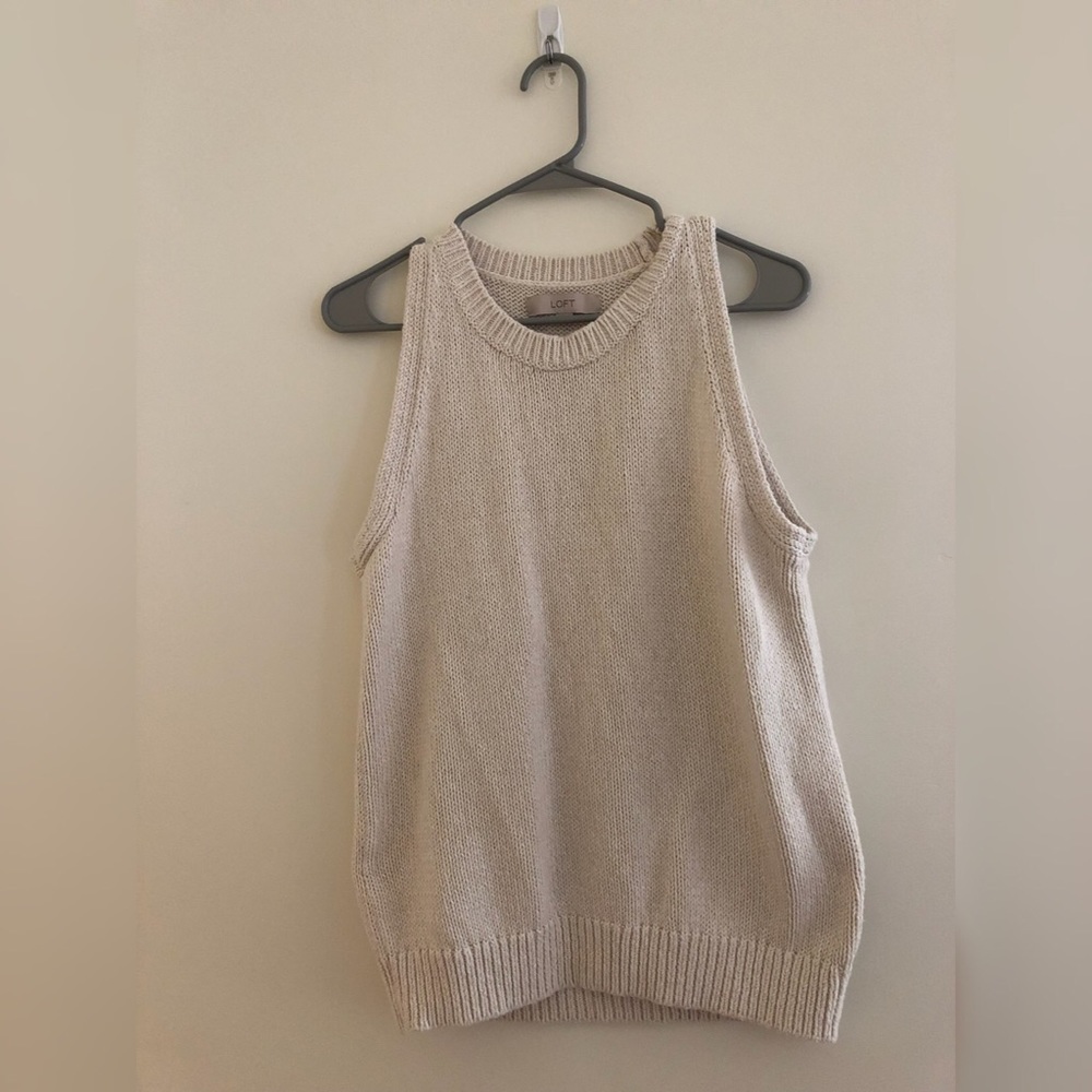 Loft knit tank sz L
